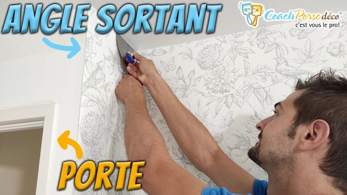 Couper papier peint angles pr&eacute;cision