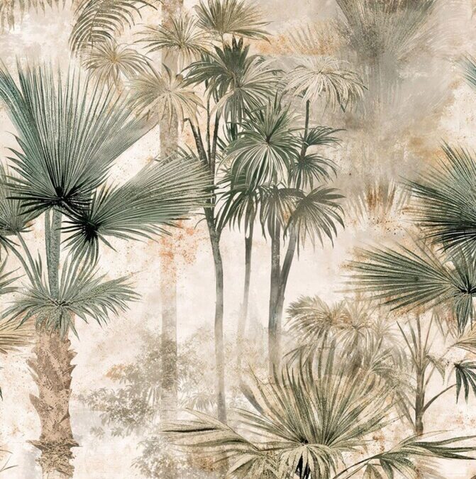 Papier peint tropical : comment intégrer des motifs palmiers chez vous