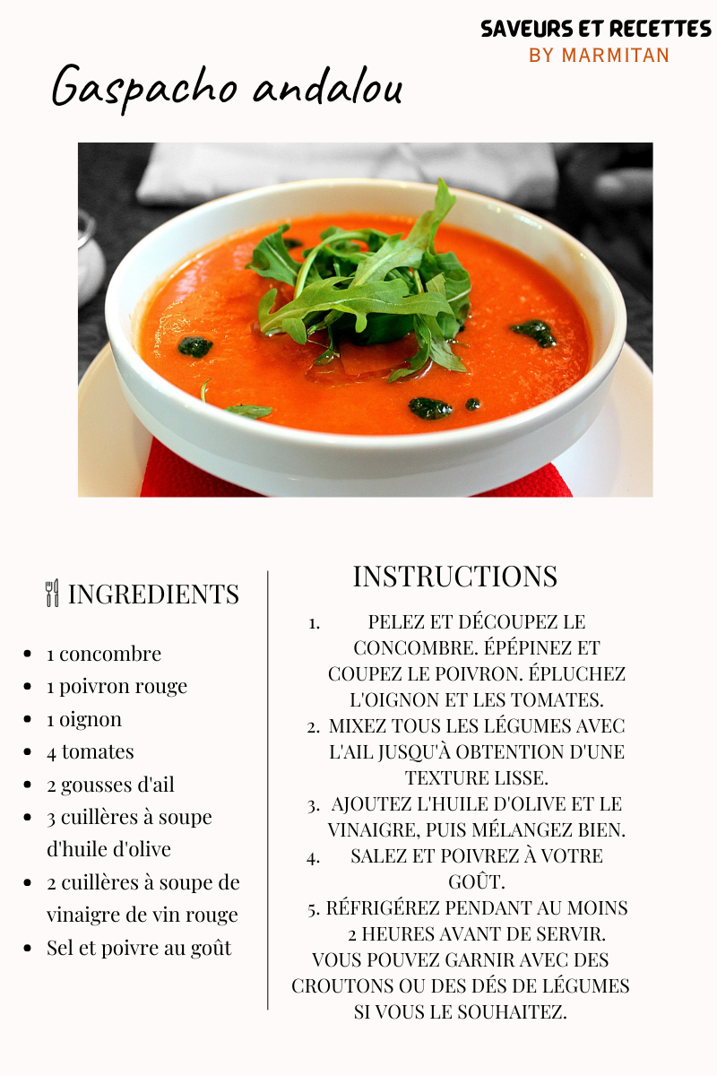 Gaspacho fraise huile d'olive