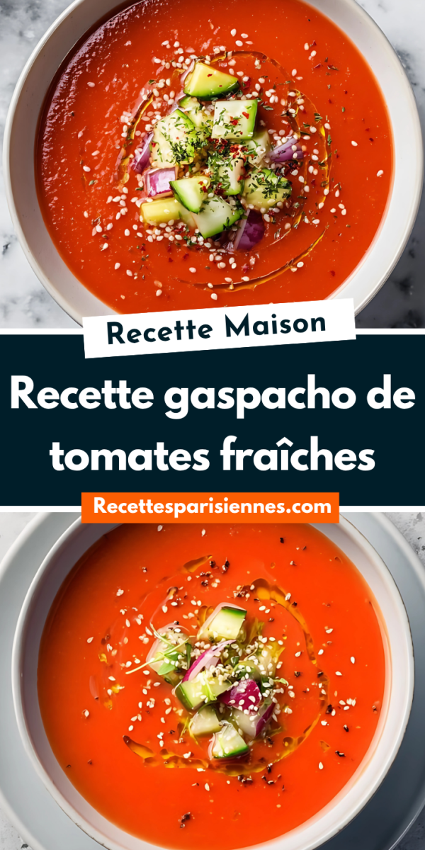 Gaspacho fraise huile d'olive