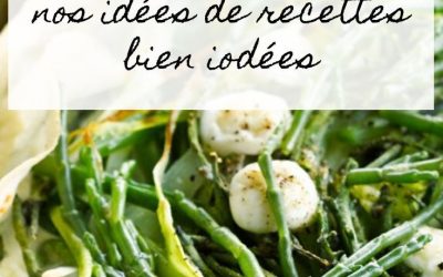 La nage de crustacés réduite de 500ml to 50cl, émulsion iodée et salicorne.