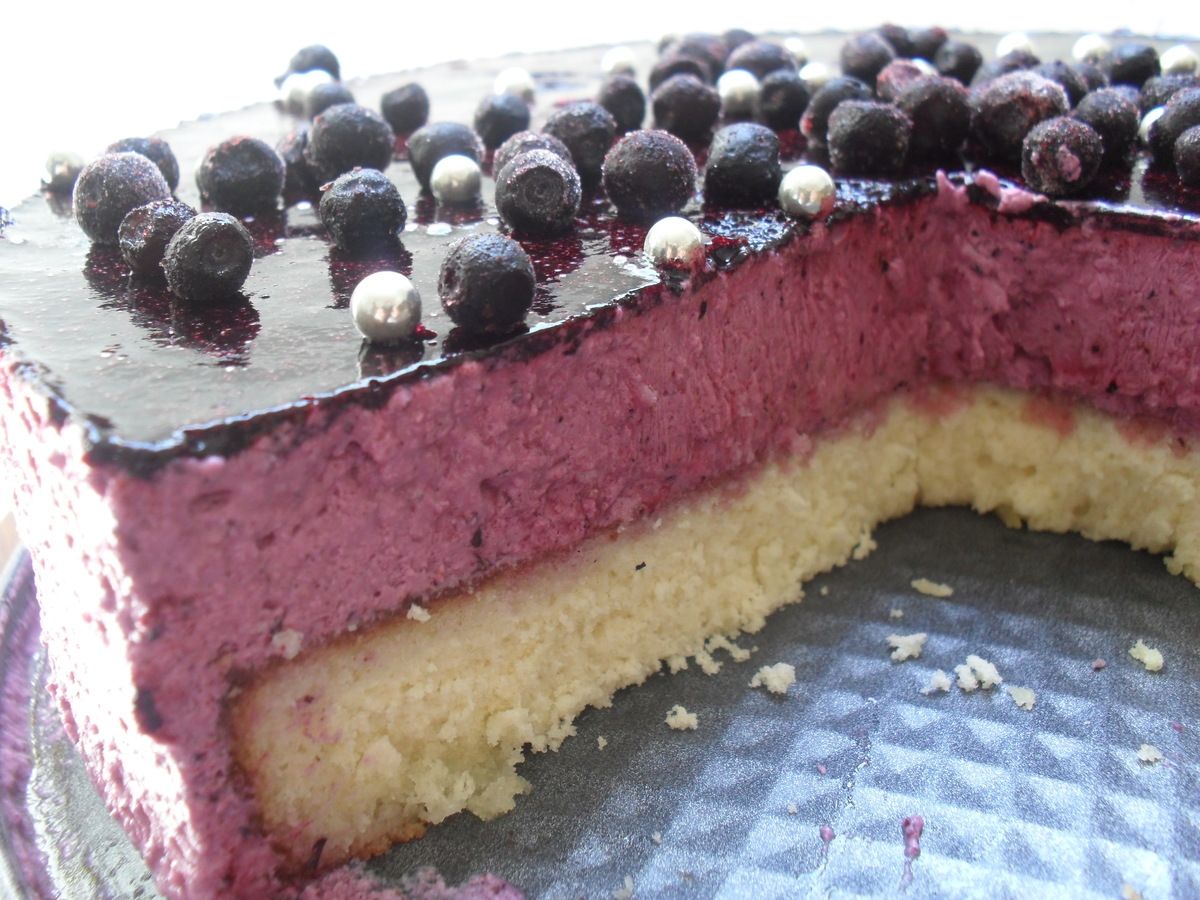 Bavarois vanille bleue