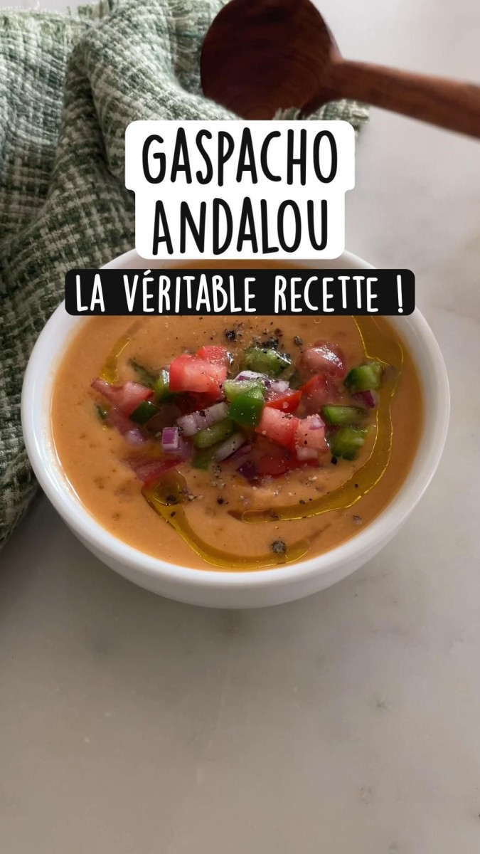 Gaspacho fraise huile d'olive