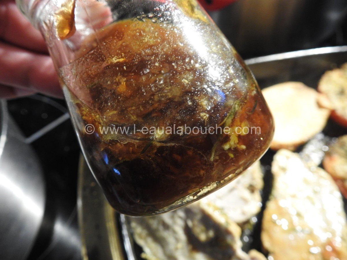 Sandre r&ocirc;ti jus d'herbes