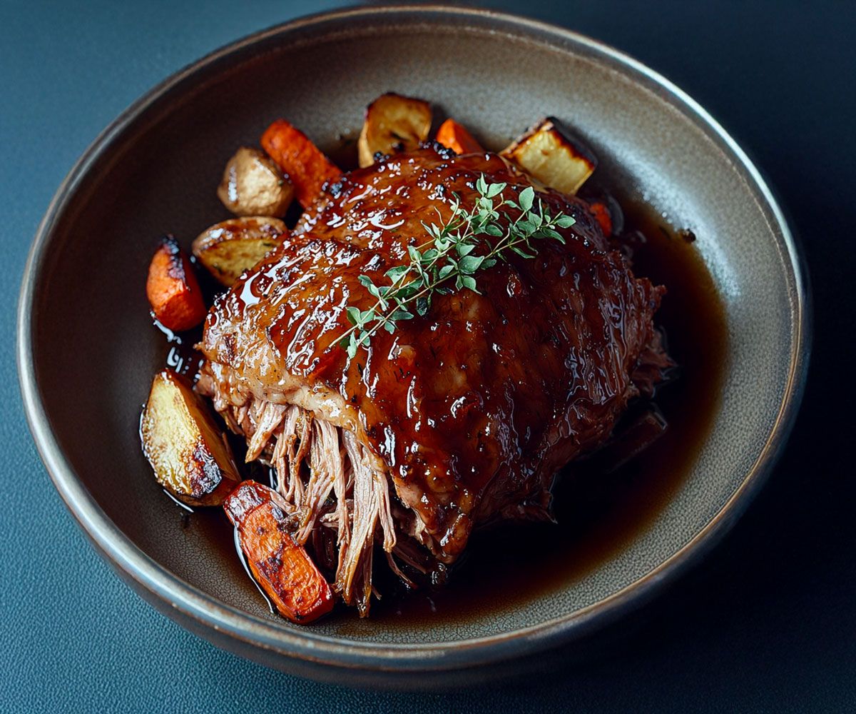 Sandre r&ocirc;ti jus d'herbes