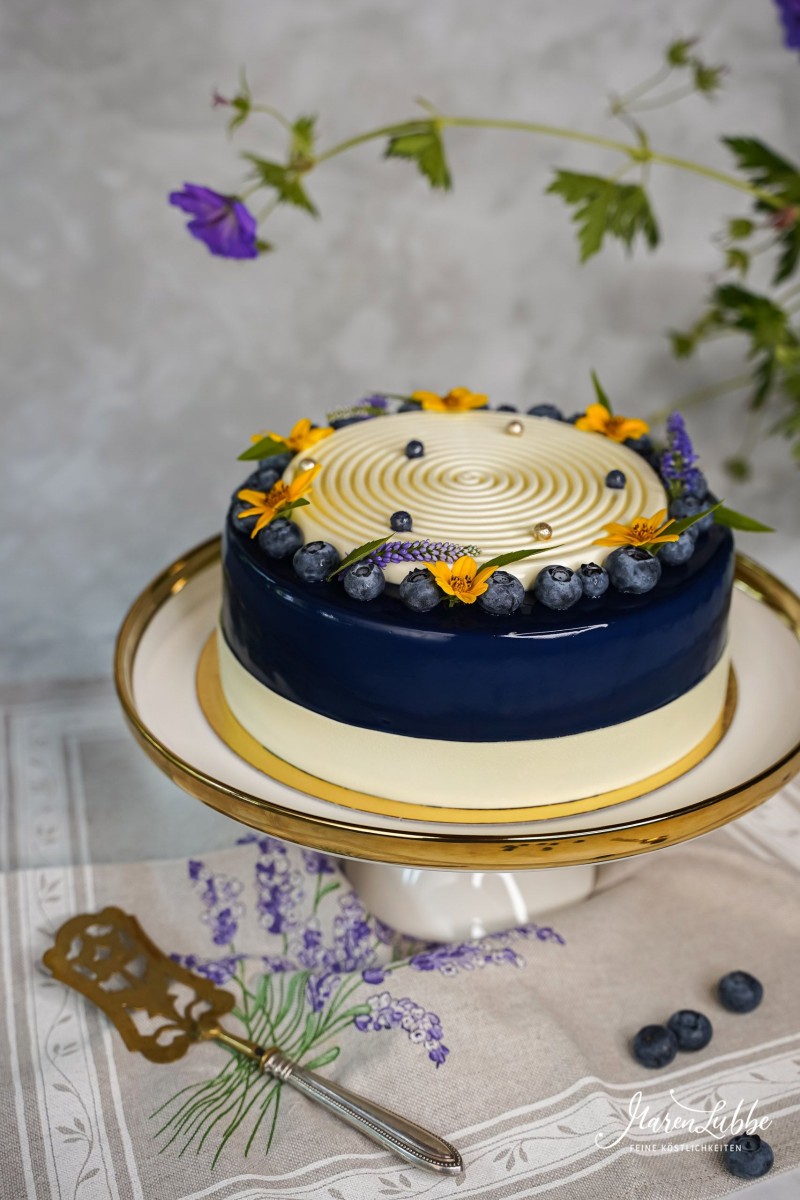 Bavarois vanille bleue