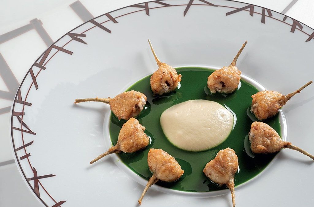 La 25 centilitres en millilitres de purée de ratte, montée au beurre de baratte.