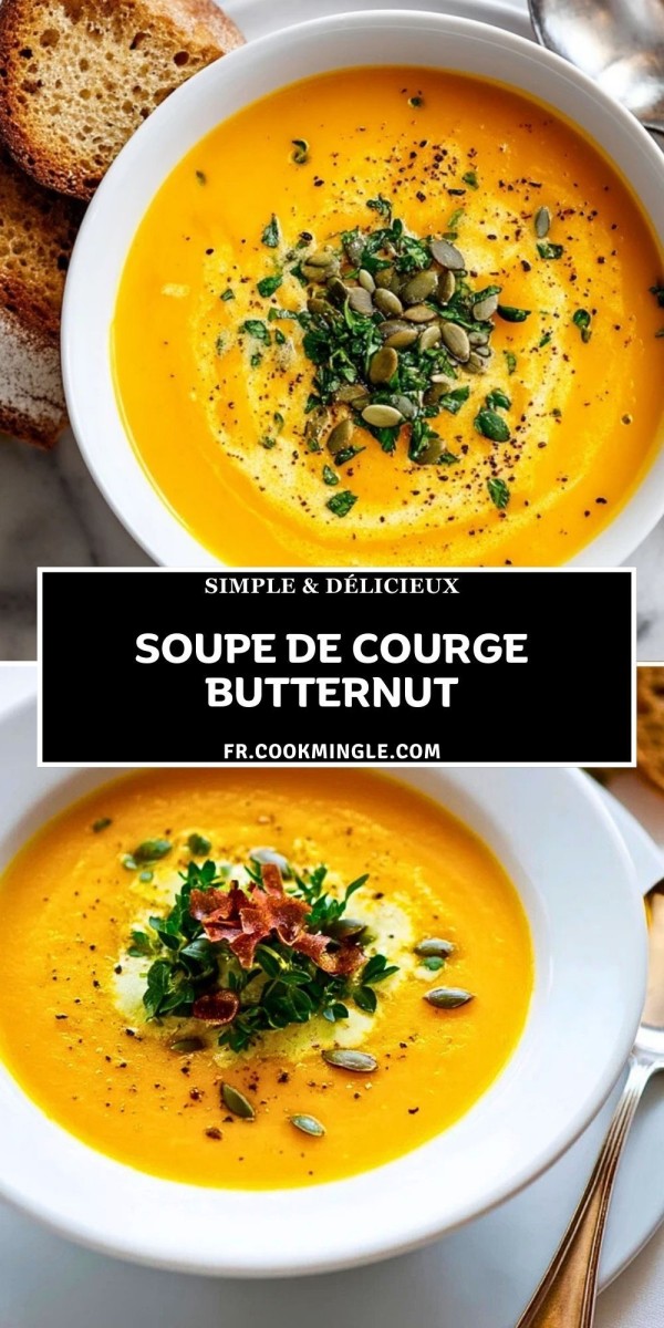 Velout&eacute; butternut graines de courge