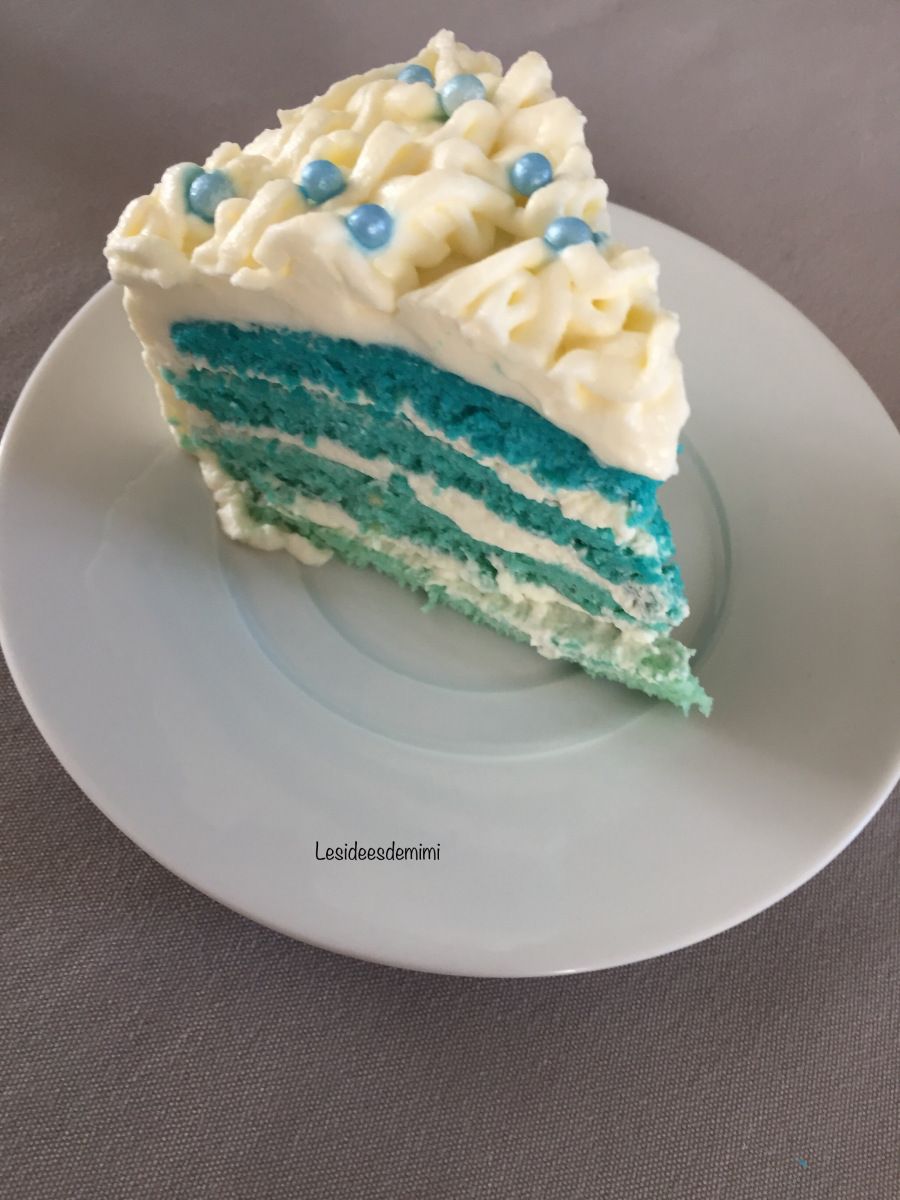 Bavarois vanille bleue