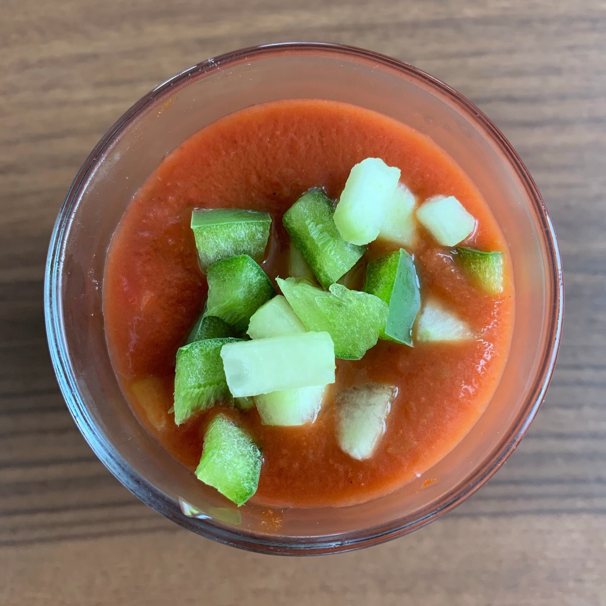 Gaspacho fraise huile d'olive