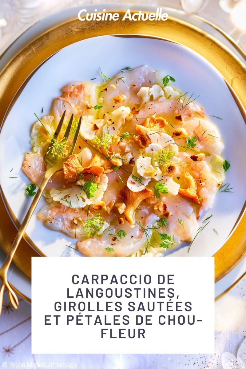 Carpaccio de bar huile de pin