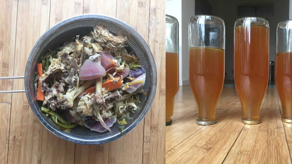 Bouillon de poule l&eacute;gumes tourn&eacute;s