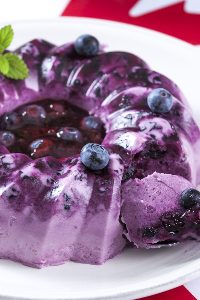 Bavarois vanille bleue